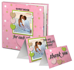 Print wedding invitations, thank you cards, guest books, and more with MyMemories Wedding Studio